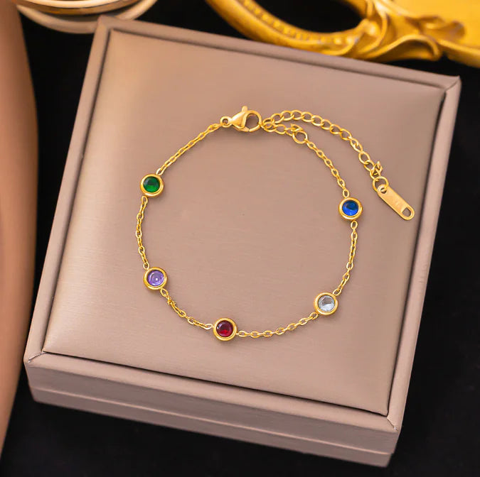 Colorful Lucky Bracelet – Joy in Every Detail in 18K Gold