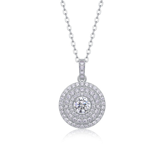Aligned Path Moissanite Necklace