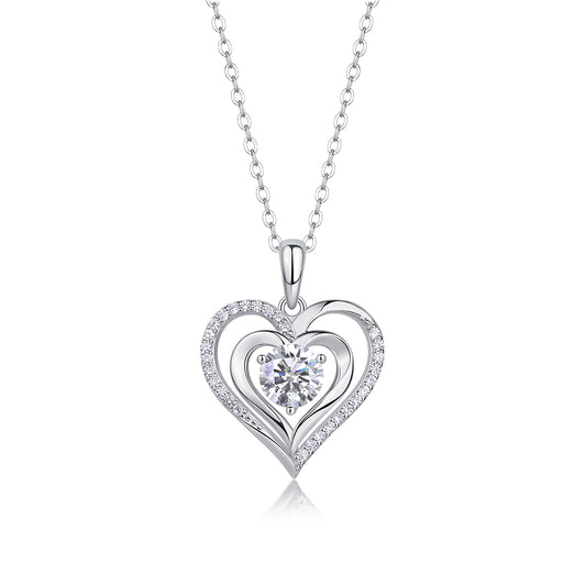 Destined Heart Moissanite Necklace
