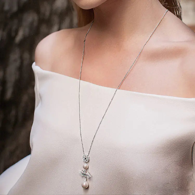 Zircon Pearl Necklace